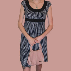 Y2k Empire Waist Dress Cap Sleeve Geoffrey Beene Sport Size S